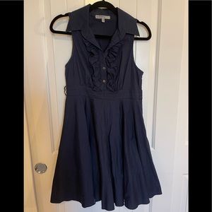 BAILEY BLUE. Navy Blue Fit and Flare Dress.